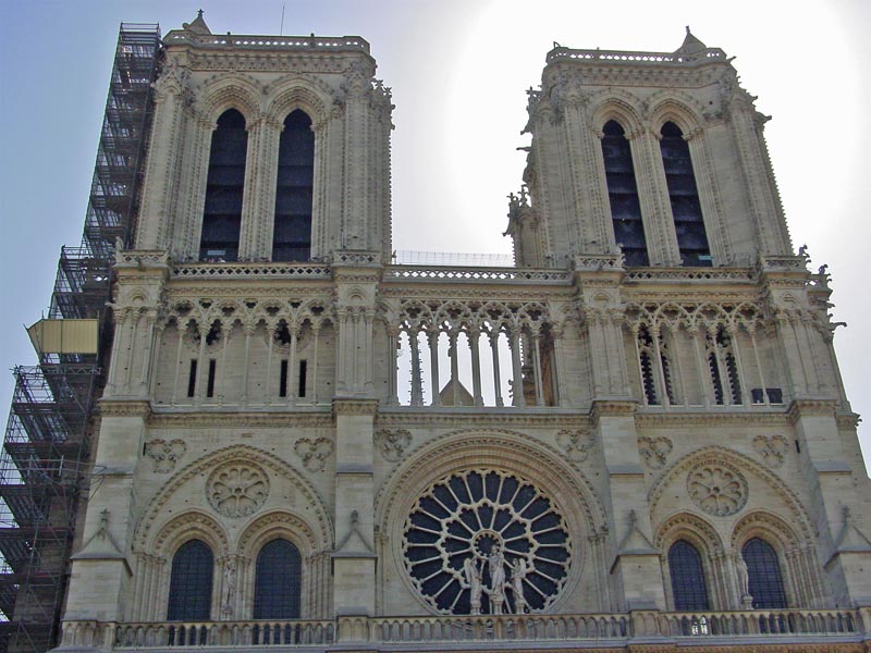 The facade of Notre Dame